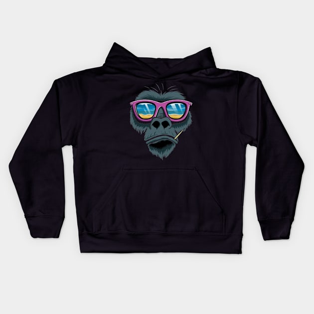 the monkey Kids Hoodie by weekday school